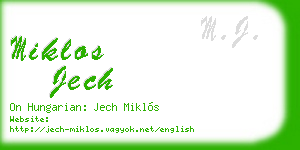 miklos jech business card